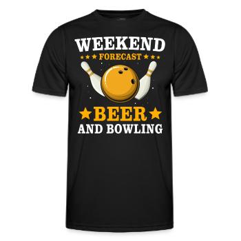 Bowling Bowler - Men's Functional T-Shirt - black - Front - AI Model Male 178 dark (178cm)