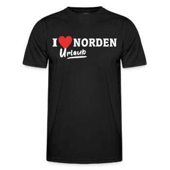 Ich Liebe Norden - Männer Funktions-T-Shirt - Schwarz - Vorne - AI Model Male 178 dark (178cm)