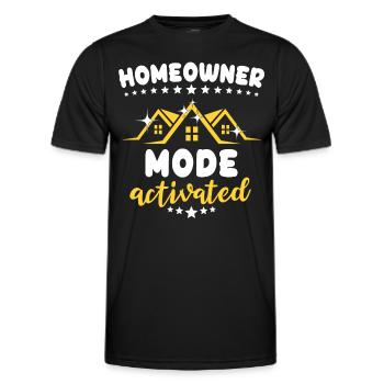 Achat d’une maison par les propriétaires - T-shirt sport Homme - noir - Devant - AI Model Male 178 dark (178cm)