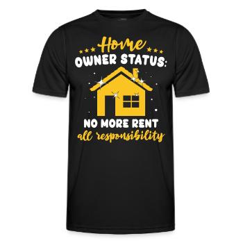 Propriétaires Achat d’une maison Acheteurs d’une maison - T-shirt sport Homme - noir - Devant - AI Model Male 178 dark (178cm)