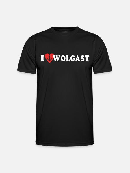 I Love Wolgast Liebe - Men's Functional T-Shirt - black