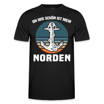 Nordener Sprüche Norden - Männer Funktions-T-Shirt - Schwarz - Vorne - AI Model Male 178 dark (178cm)
