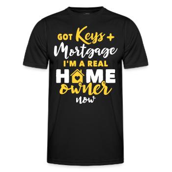 Achat d’une maison par les propriétaires - T-shirt sport Homme - noir - Devant - AI Model Male 178 dark (178cm)
