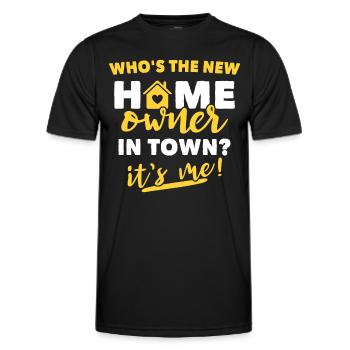 Propriétaires Propriétaires - T-shirt sport Homme - noir - Devant - AI Model Male 178 dark (178cm)