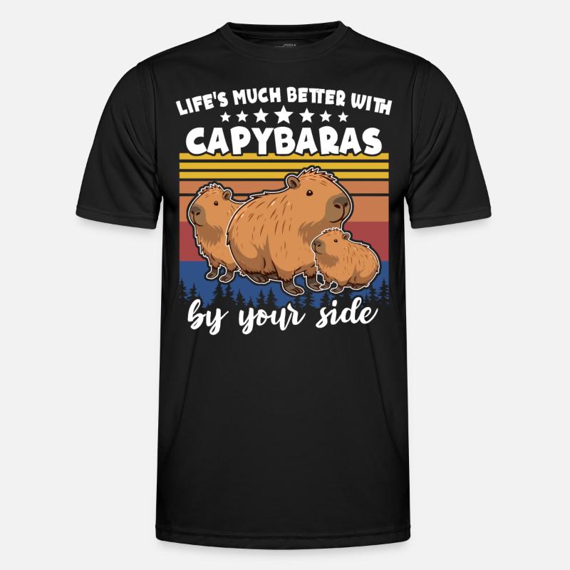 Capybara - Men's Functional T-Shirt - black