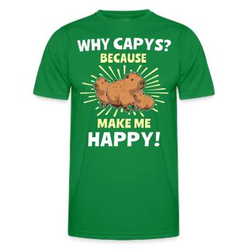 Capybara - Männer Funktions-T-Shirt - Kelly Green - Vorne - AI Model Male 178 dark (178cm)