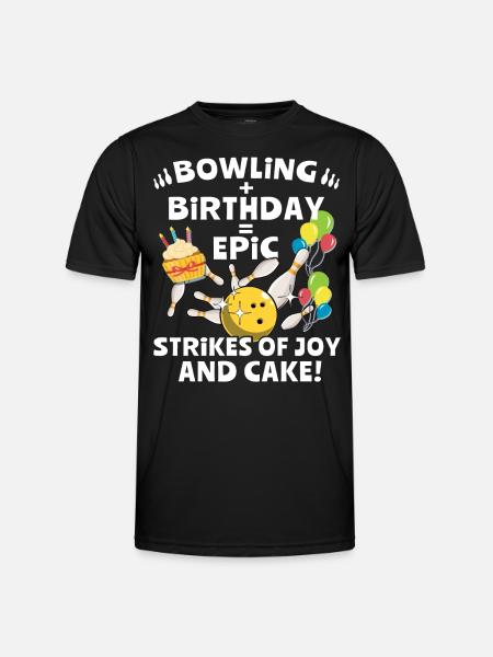 Birthday Bowling - Männer Funktions-T-Shirt - Schwarz