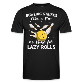 Frappes de bowling lentes - T-shirt sport Homme - noir - Devant - AI Model Male 178 dark (178cm)