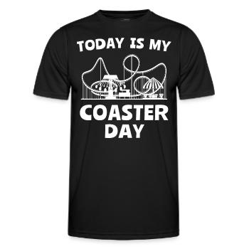 Roller Coaster Roller Coaster Lovers - Men's Functional T-Shirt - black - Front - AI Model Male 178 dark (178cm)