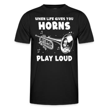 Brass Player Trumpets - Men's Functional T-Shirt - black - Front - AI Model Male 178 dark (178cm)
