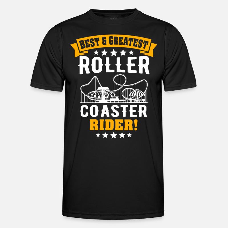 Achterbahn Roller Coaster - Männer Funktions-T-Shirt - Schwarz