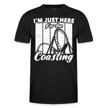 Achterbahn - Männer Funktions-T-Shirt - Schwarz - Vorne - AI Model Male 178 dark (178cm)
