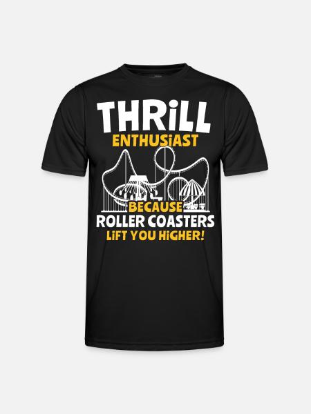 Roller Coaster Amusement Park Roller Coaster Lovers - Men's Functional T-Shirt - black
