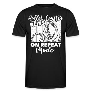 Roller Coaster - Men's Functional T-Shirt - black - Front - AI Model Male 178 dark (178cm)