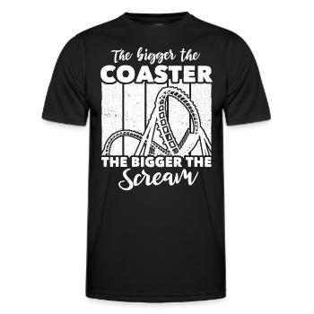 Roller Coaster - Men's Functional T-Shirt - black - Front - AI Model Male 178 dark (178cm)