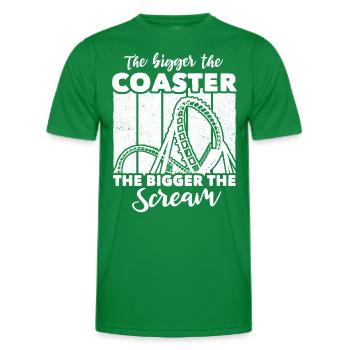 Roller Coaster - Männer Funktions-T-Shirt - Kelly Green - Vorne - AI Model Male 178 dark (178cm)