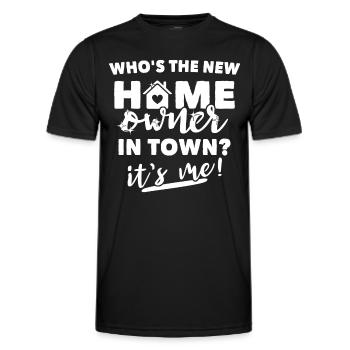 Propriétaire - T-shirt sport Homme - noir - Devant - AI Model Male 178 dark (178cm)