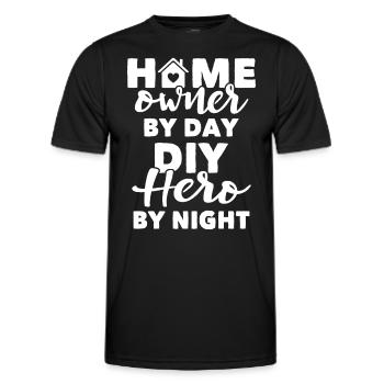 Propriétaire - T-shirt sport Homme - noir - Devant - AI Model Male 178 dark (178cm)