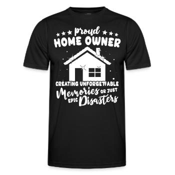 Propriétaire - T-shirt sport Homme - noir - Devant - AI Model Male 178 dark (178cm)
