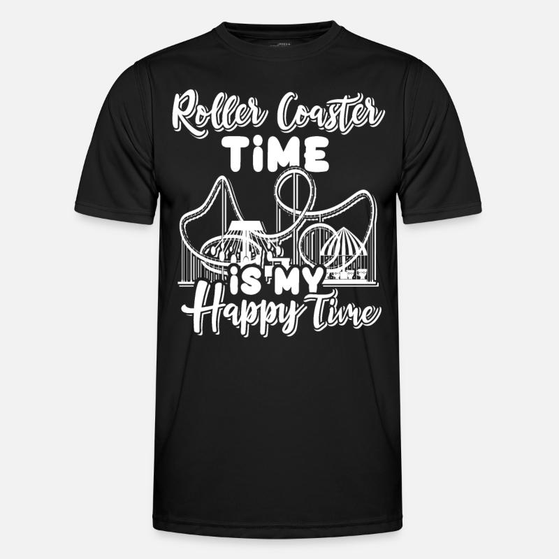 Achterbahn Roller Coaster - Männer Funktions-T-Shirt - Schwarz