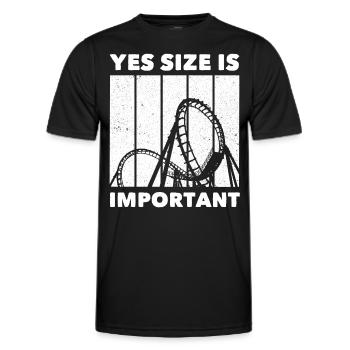 Roller Coaster Roller Coaster Rider - Men's Functional T-Shirt - black - Front - AI Model Male 178 dark (178cm)