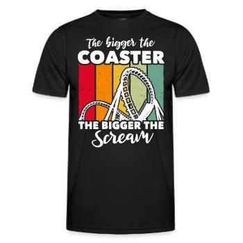 Roller Coaster Roller Coaster Lovers - Men's Functional T-Shirt - black - Front - AI Model Male 178 dark (178cm)