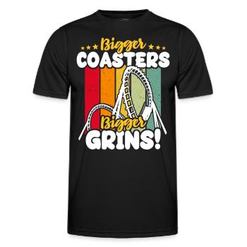 Roller Coaster Roller Coaster Lovers - Men's Functional T-Shirt - black - Front - AI Model Male 178 dark (178cm)