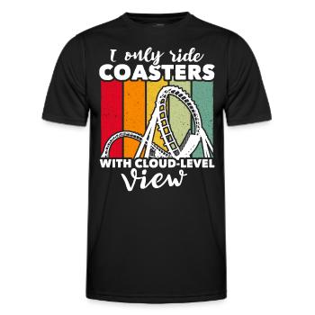 Roller Coaster Roller Coaster Lovers - Men's Functional T-Shirt - black - Front - AI Model Male 178 dark (178cm)