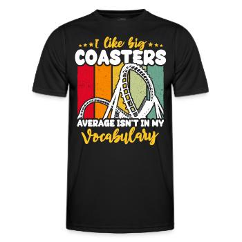 Roller Coaster Roller Coaster Riders - Men's Functional T-Shirt - black - Front - AI Model Male 178 dark (178cm)