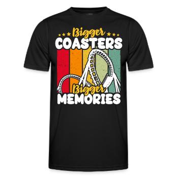 Roller Coaster Roller Coaster Riders - Men's Functional T-Shirt - black - Front - AI Model Male 178 dark (178cm)