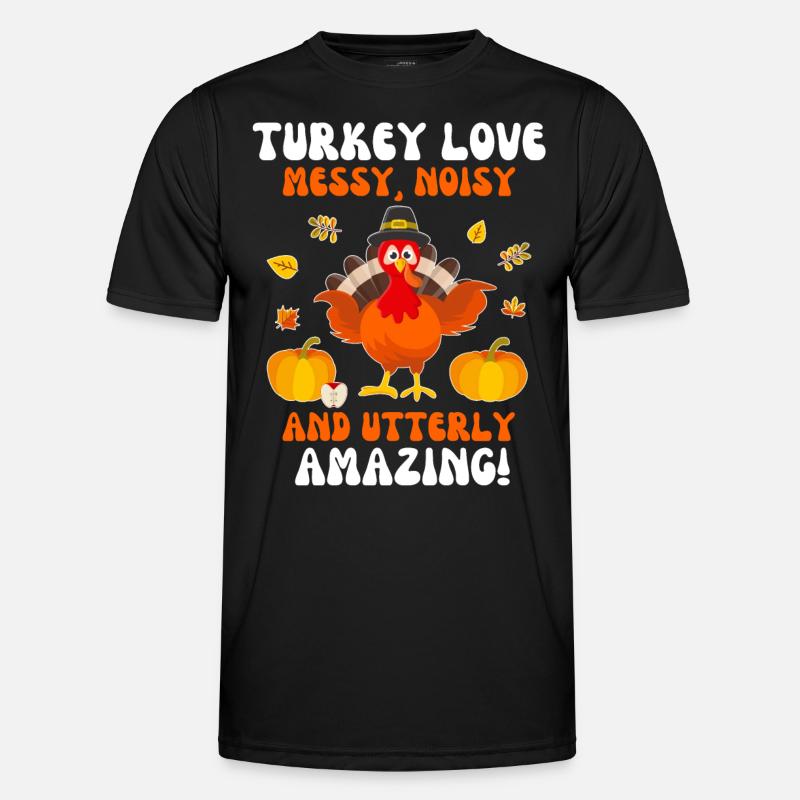 Truthahn Sprüche - Männer Funktions-T-Shirt - Schwarz
