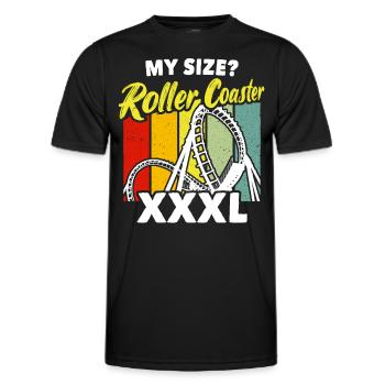 Roller Coaster Roller Coaster Riders - Men's Functional T-Shirt - black - Front - AI Model Male 178 dark (178cm)