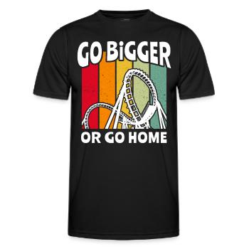 Roller Coaster Roller Coaster Riders - Men's Functional T-Shirt - black - Front - AI Model Male 178 dark (178cm)