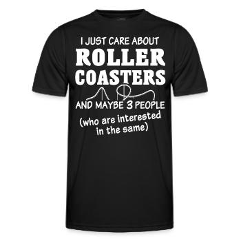 Roller Coaster - Men's Functional T-Shirt - black - Front - AI Model Male 178 dark (178cm)