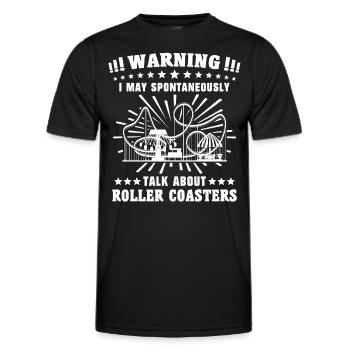 Roller Coaster - Men's Functional T-Shirt - black - Front - AI Model Male 178 dark (178cm)