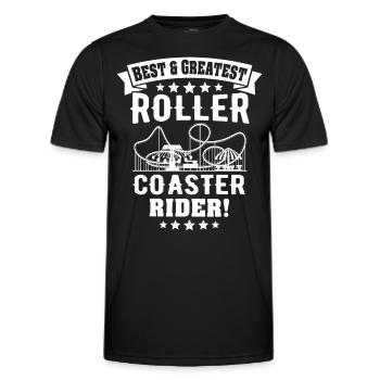 Roller Coaster - Men's Functional T-Shirt - black - Front - AI Model Male 178 dark (178cm)