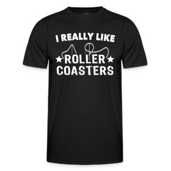 Roller Coaster - Men's Functional T-Shirt - black - Front - AI Model Male 178 dark (178cm)