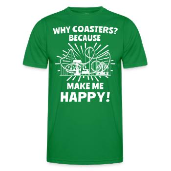 Roller coaster - Men's Functional T-Shirt - kelly green - Front - AI Model Male 178 dark (178cm)