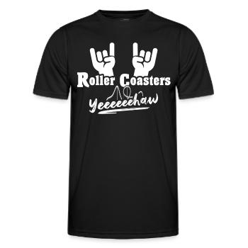 Achterbahn - Männer Funktions-T-Shirt - Schwarz - Vorne - AI Model Male 178 dark (178cm)