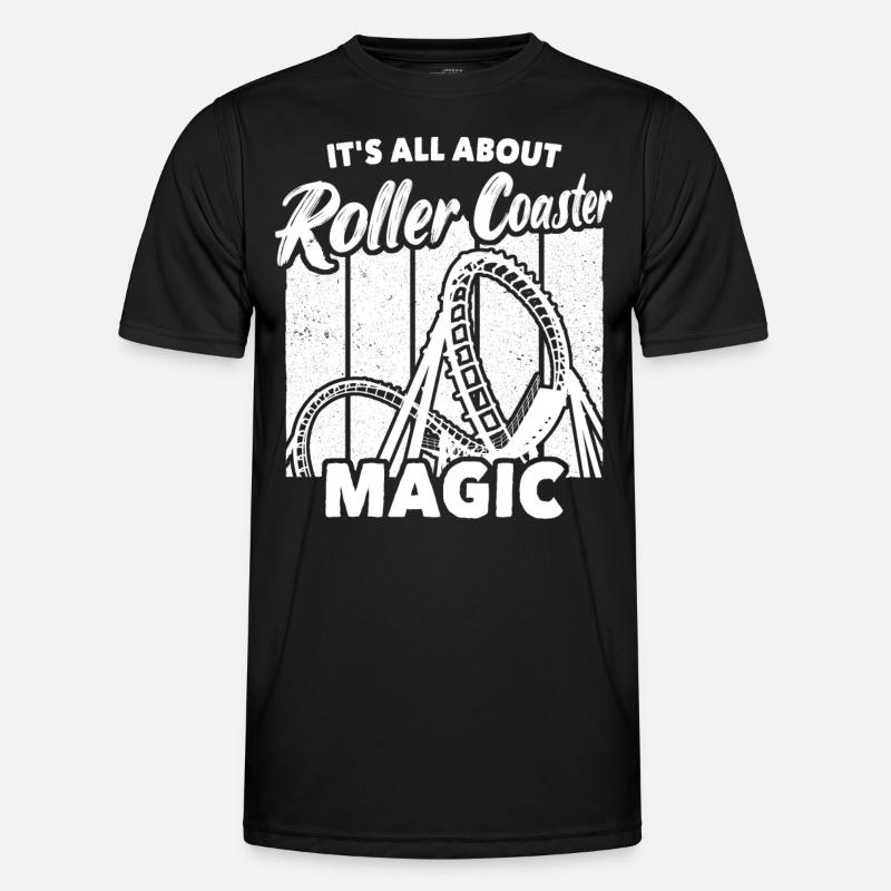 Achterbahn Roller Coaster - Men's Functional T-Shirt - black