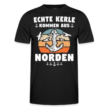 Norden Mann - Männer Funktions-T-Shirt - Schwarz - Vorne - AI Model Male 178 dark (178cm)