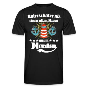 Nordener Männer - Männer Funktions-T-Shirt - Schwarz - Vorne - AI Model Male 178 dark (178cm)