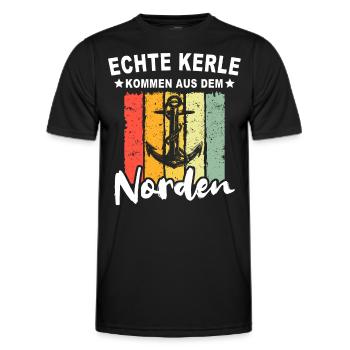 Nordener Männer - Männer Funktions-T-Shirt - Schwarz - Vorne - AI Model Male 178 dark (178cm)