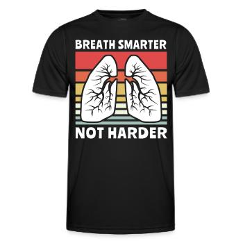 Atemtherapeut Lunge - Männer Funktions-T-Shirt - Schwarz - Vorne - AI Model Male 178 dark (178cm)
