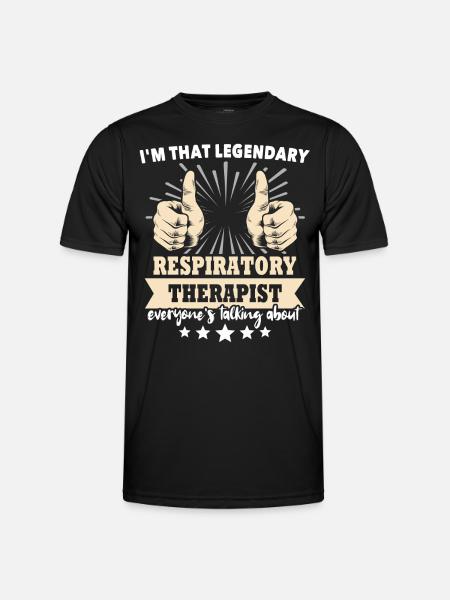 Respiratory Therapist Lung Breathing - Men's Functional T-Shirt - black