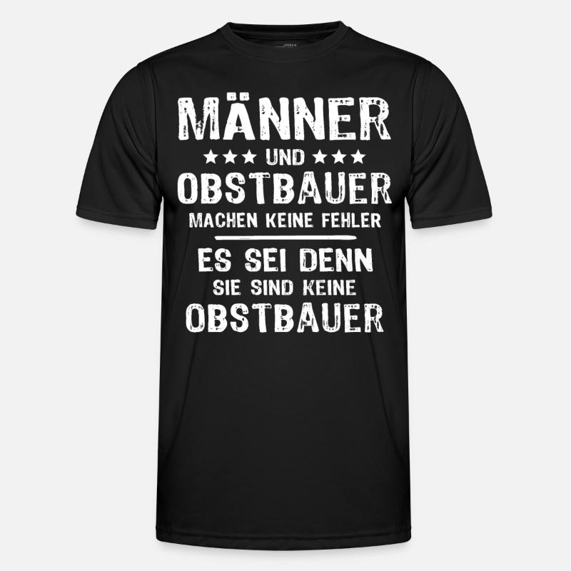 Obstbauer - Männer Funktions-T-Shirt - Schwarz