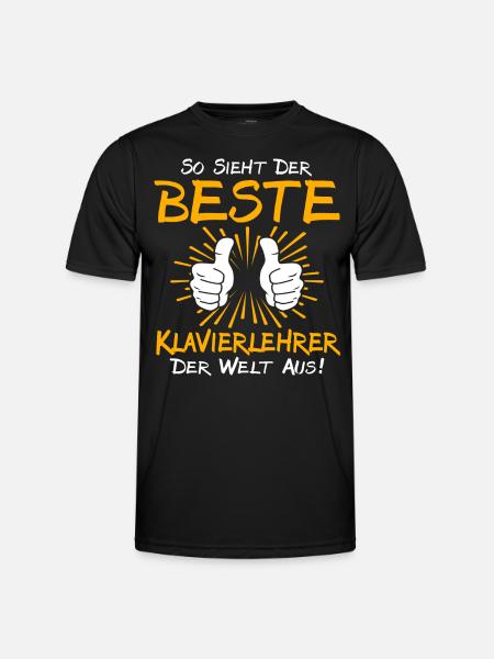 Klavierlehrer Geschenkidee - Männer Funktions-T-Shirt - Schwarz