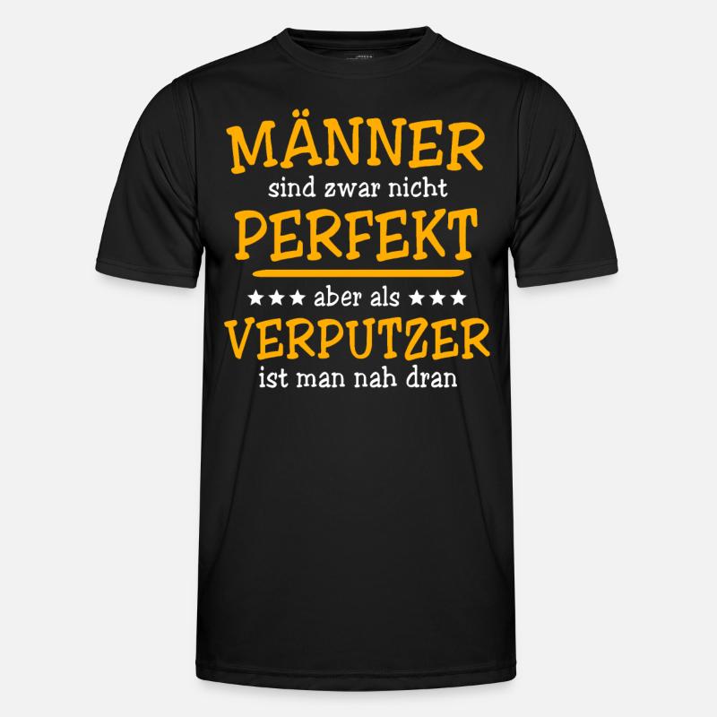 Verputzer Sprüche Männer Funktions-T-Shirt