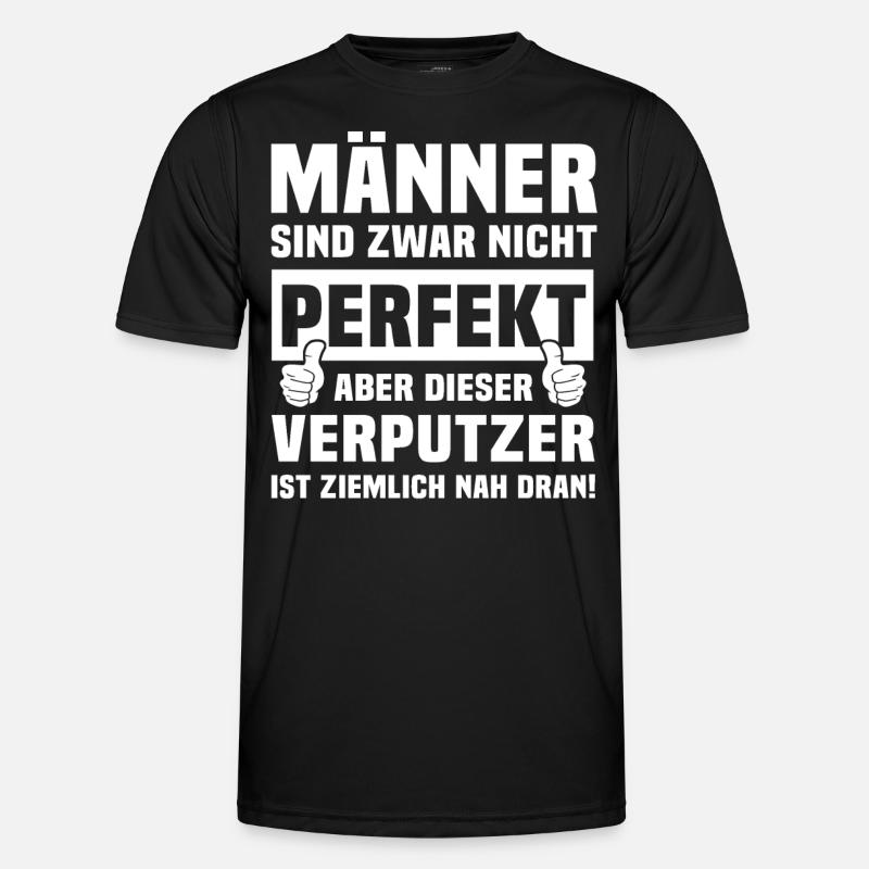 Verputzer - Männer Funktions-T-Shirt - Schwarz