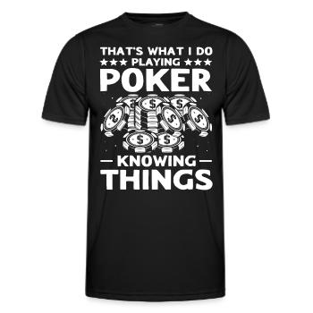 Poker Pokern - Männer Funktions-T-Shirt - Schwarz - Vorne - AI Model Male 178 dark (178cm)